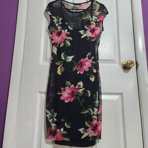 Vintage Y2K Floral Mesh Slip Dress